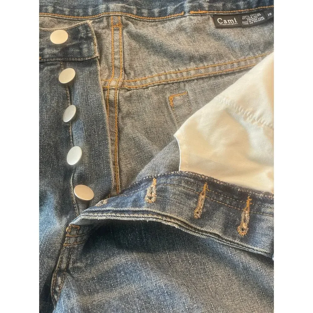 Cami International 100% Cotton button fly straight leg Size 18, style 34133